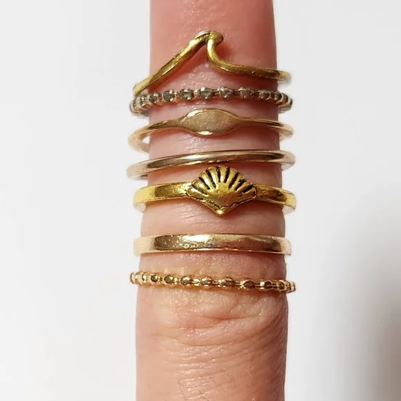 Gold Tone Rings Set - Picture 3 of 3